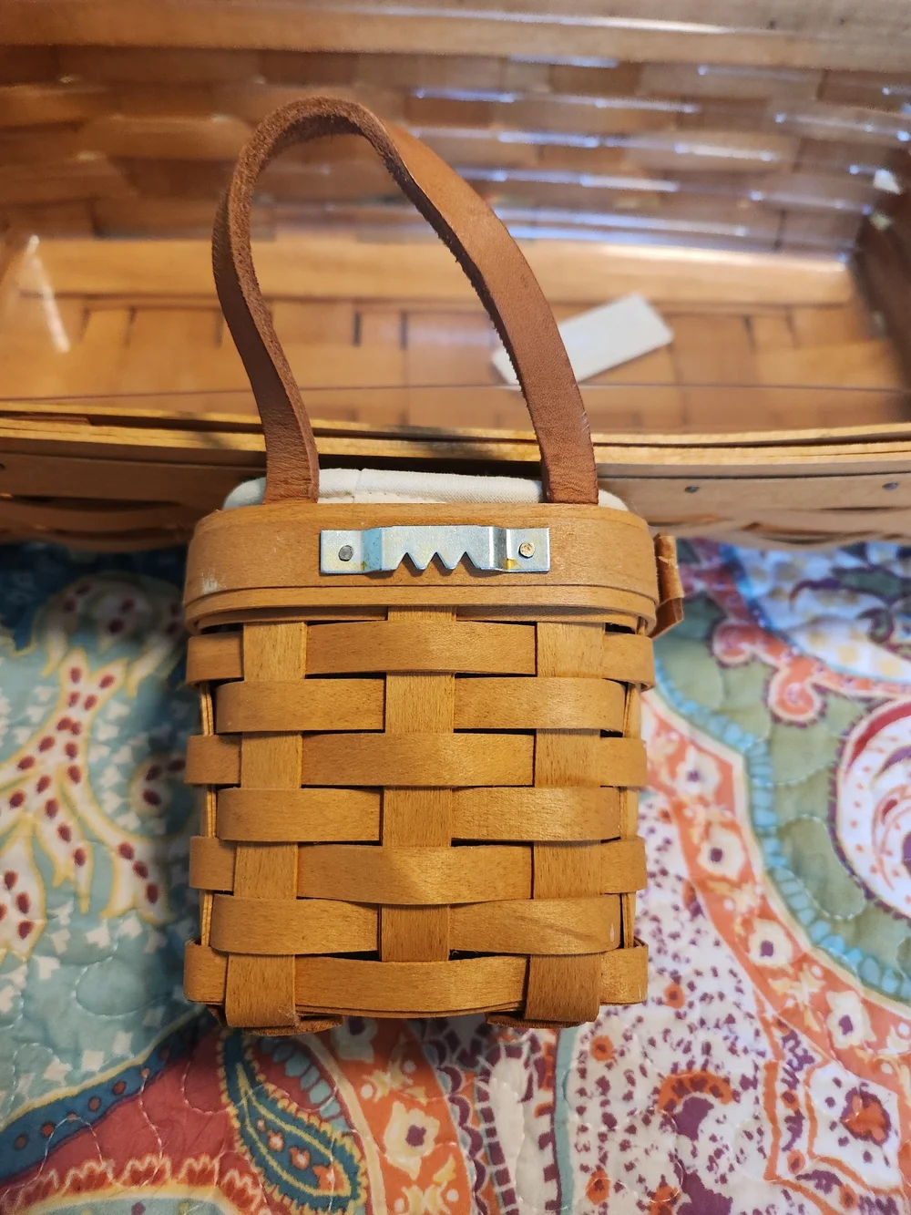 2-Vintage Small Hanging & Bread Basket
